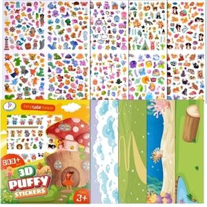 Fairy Tale Forest 3D Puffy Stickers 800 stickers 16 sheets